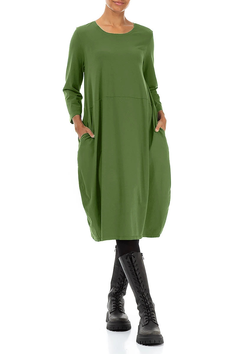 Robe ballon Vert trèfle en Coton