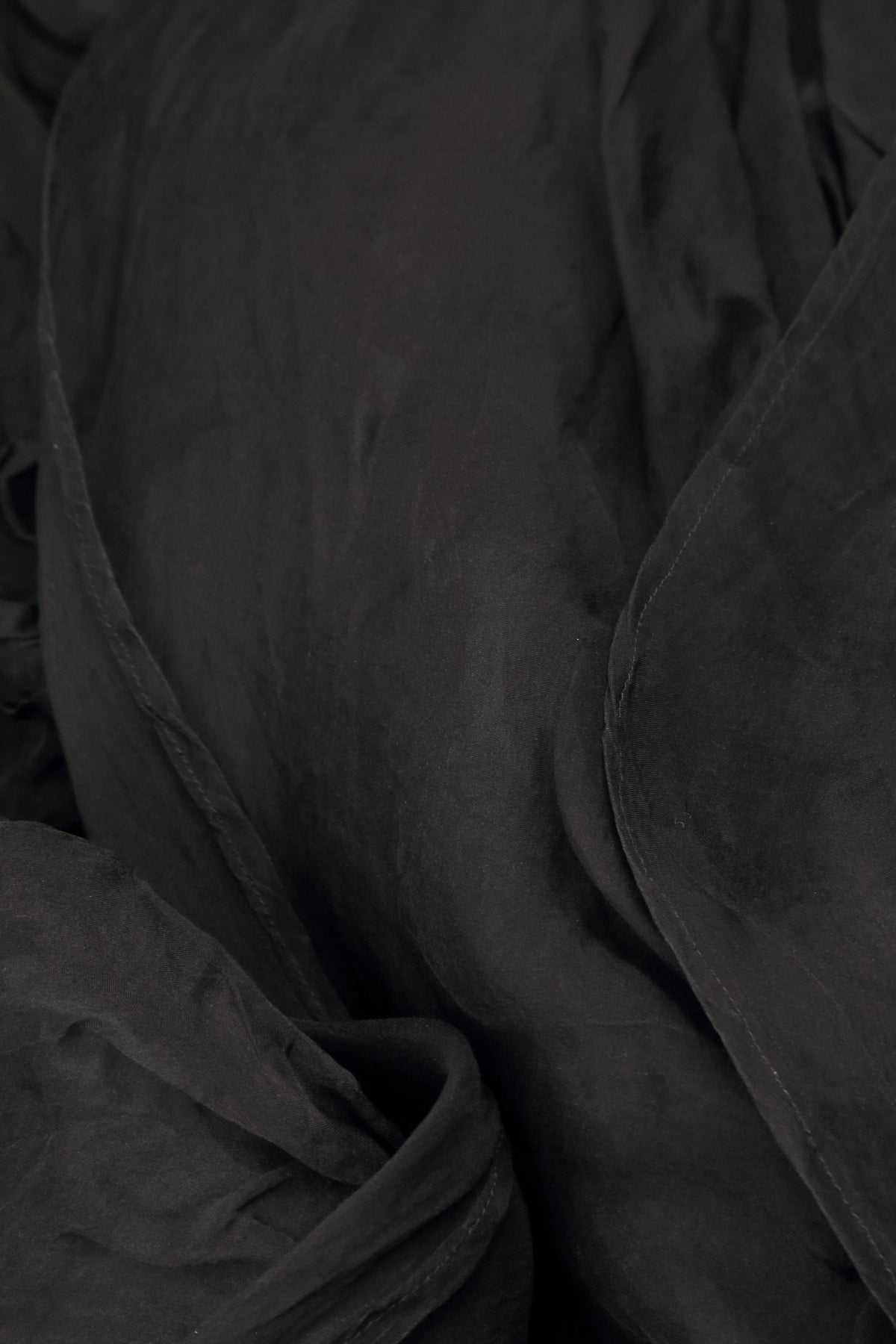 Buttoned Short Black Silk Chiffon Jacket 5