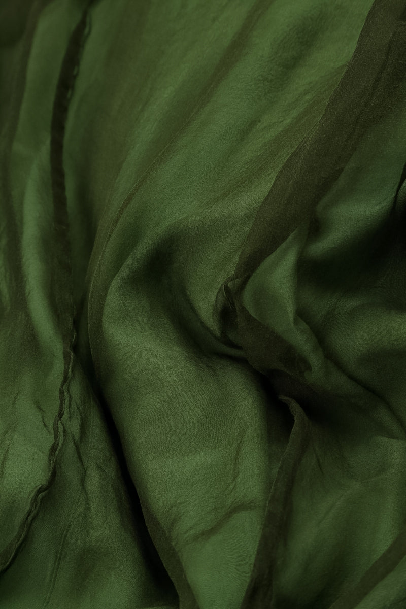 Flowing Shamrock Green Silk Chiffon Dress