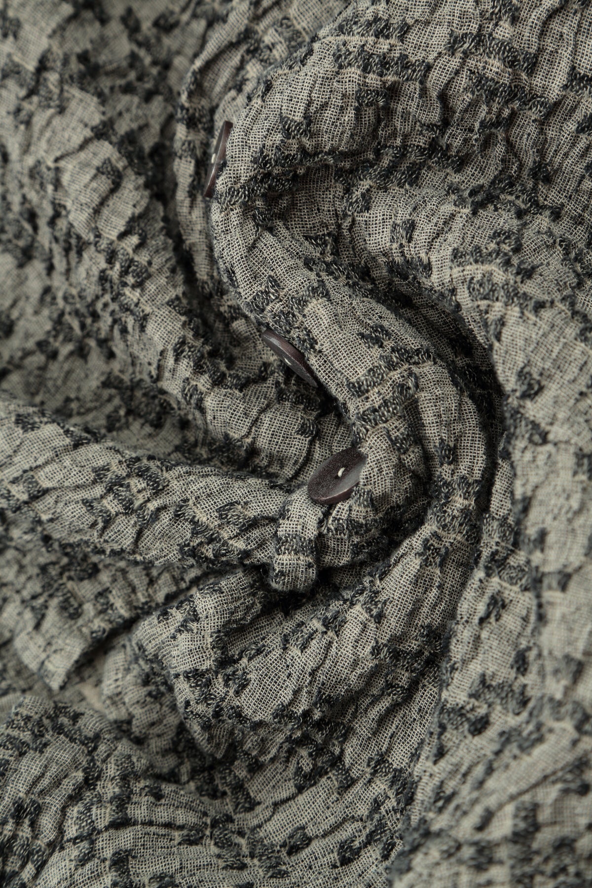 Geometric Texture Olive Grey Linen Jacket