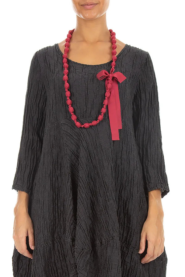 Ruby Silk Fine Bead Necklace 1