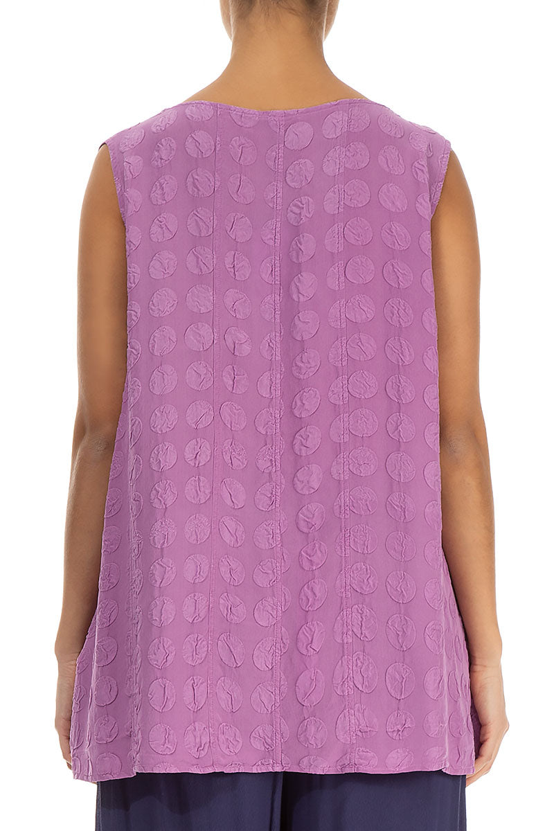 Sweetheart Neck Lilac Bubble Silk Top 2