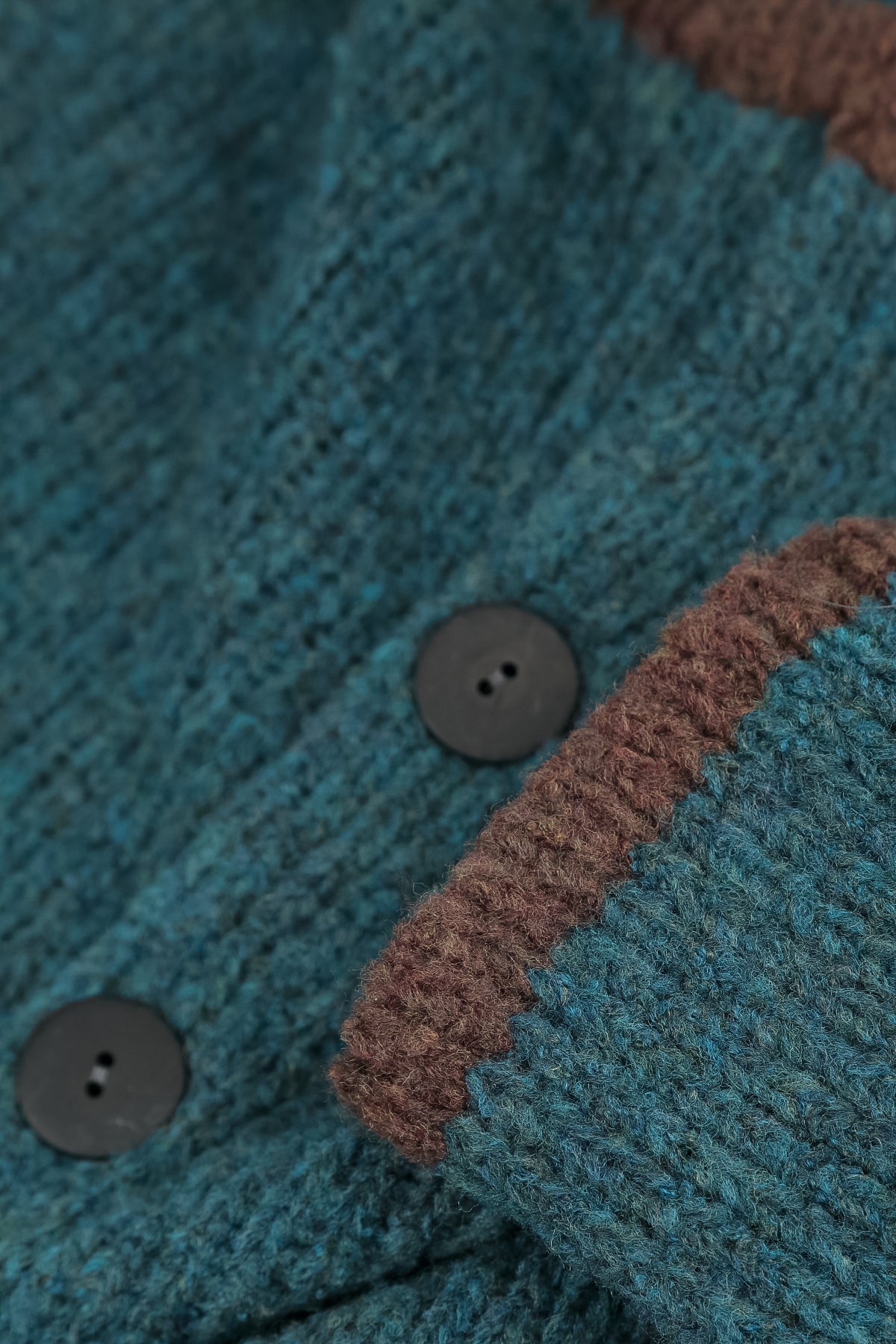 Longer Back Teal Wool Cardigan 5