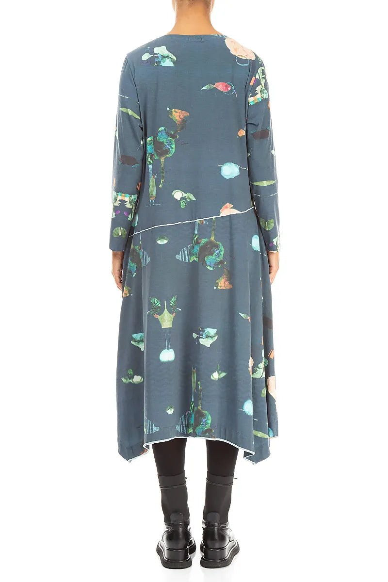 Asymmetric Flared Fairy-Tale Cotton Dress 2