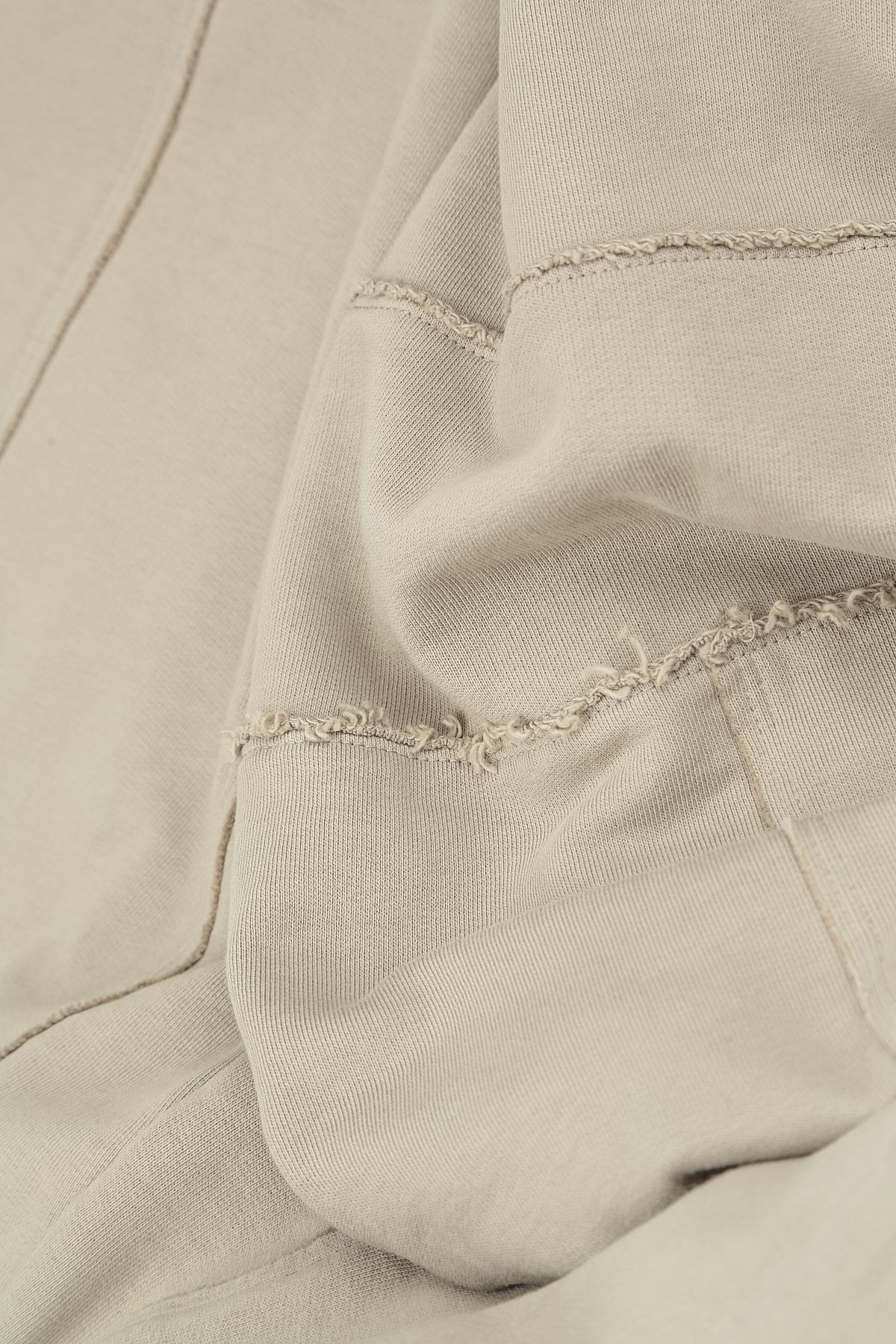 Asymmetric Olive French Terry Cotton Blouse
