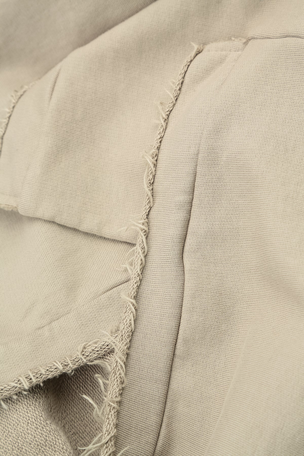 Asymmetric Olive French Terry Cotton Blouse