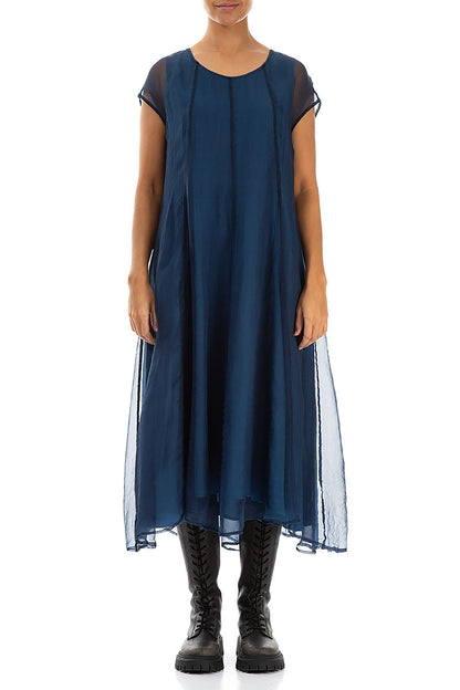 Azure Silk Chiffon Dress 1