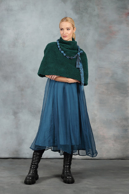 Azure Silk Chiffon Dress 8