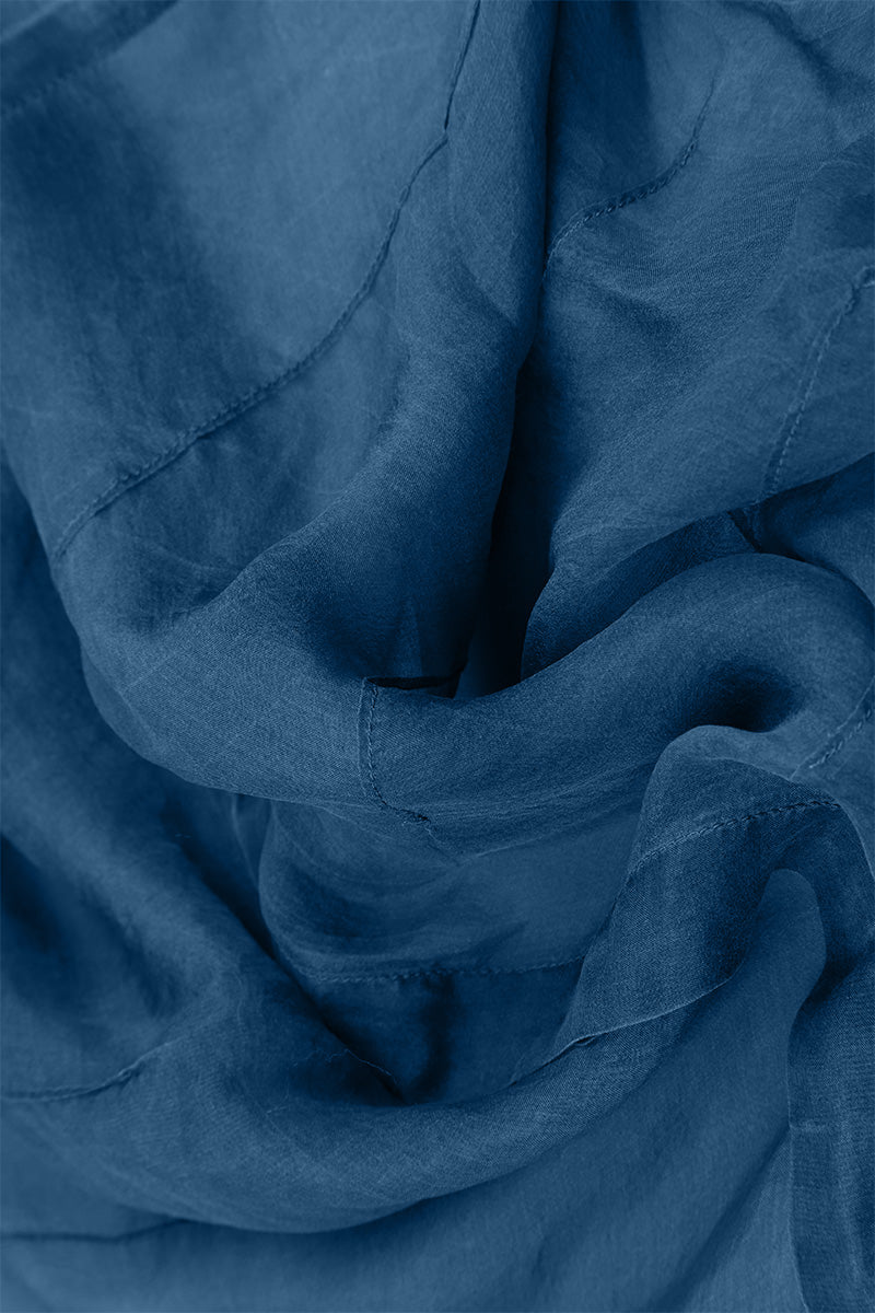 Azure Silk Chiffon Dress 6