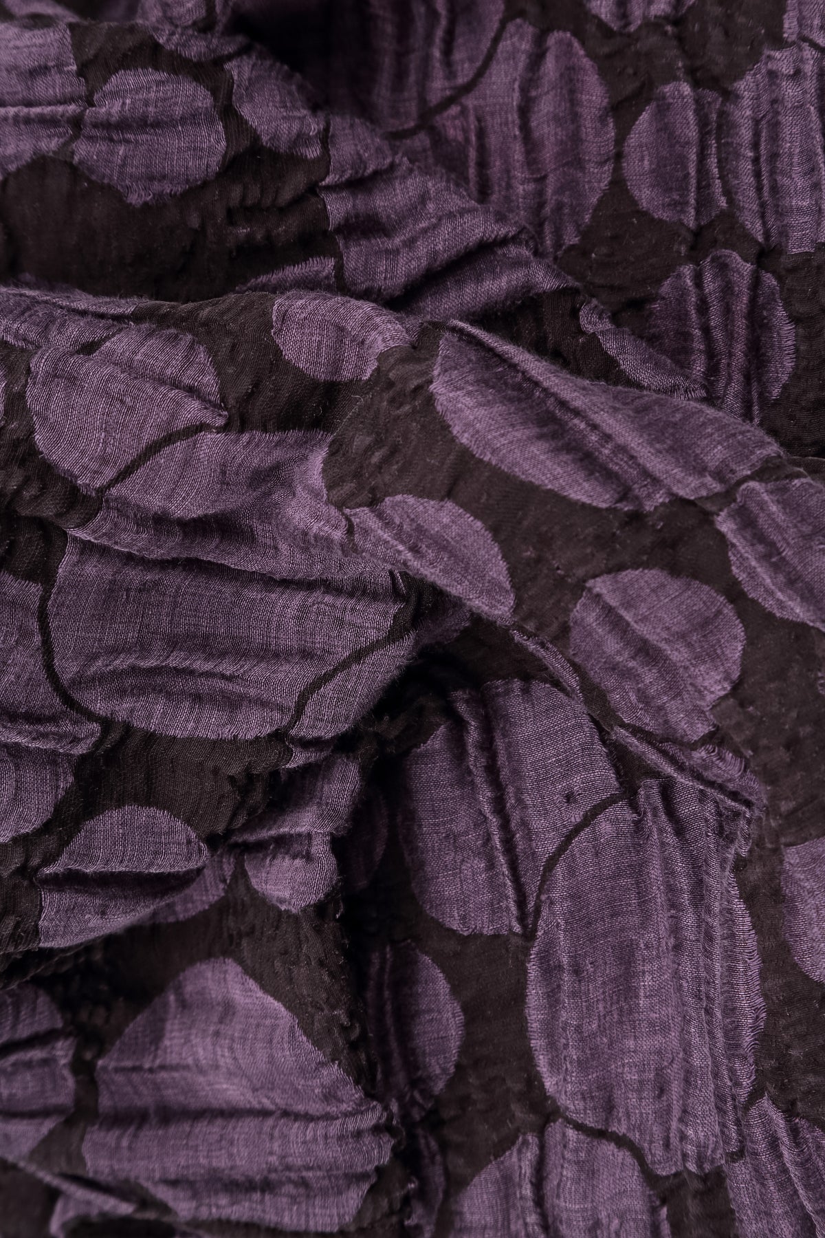 Balloon Deep Plum Circle Silk Linen Dress