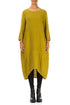 Balloon Golden Lime Textured Linen Dress 1