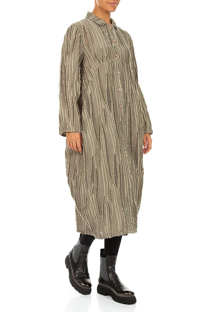Balloon Olive Fray Weave Jacket 3