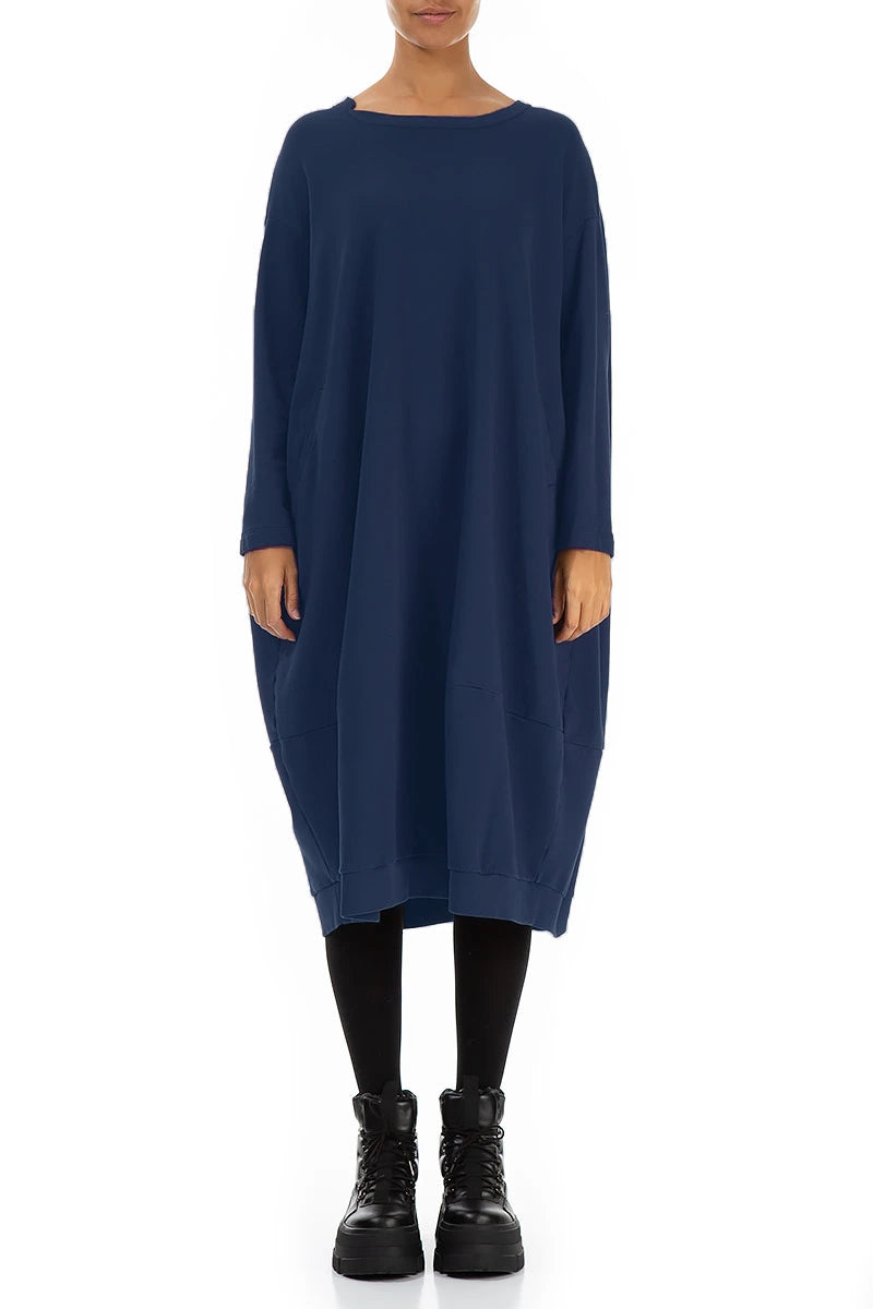 Balloon Royal Blue Cotton Dress 1