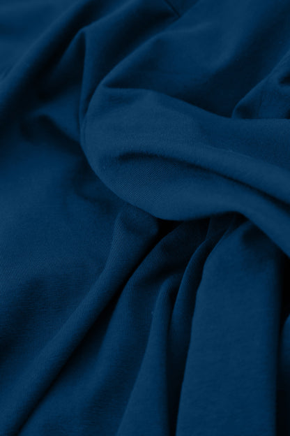 Robe ballon en coton bleu roi
