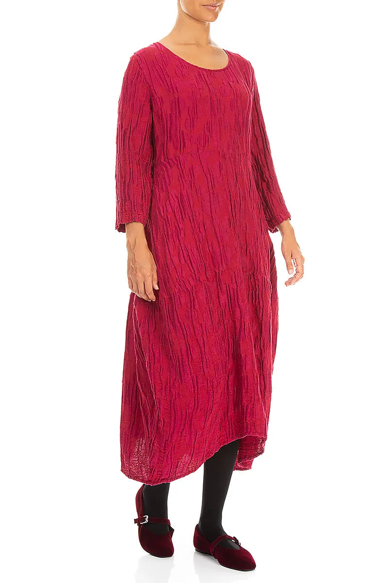 Balloon Ruby Circle Silk Linen Dress