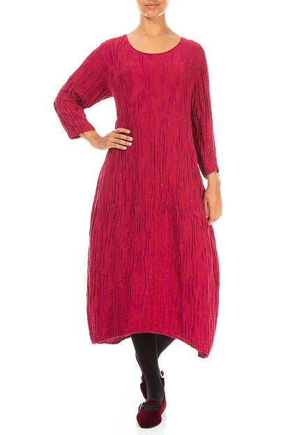 Balloon Ruby Circle Silk Linen Dress