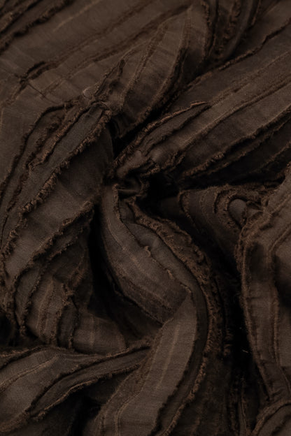 Balloon Truffle Brown Fray Weave Dress 5