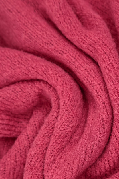Berry Rose Knitted Wool Beret