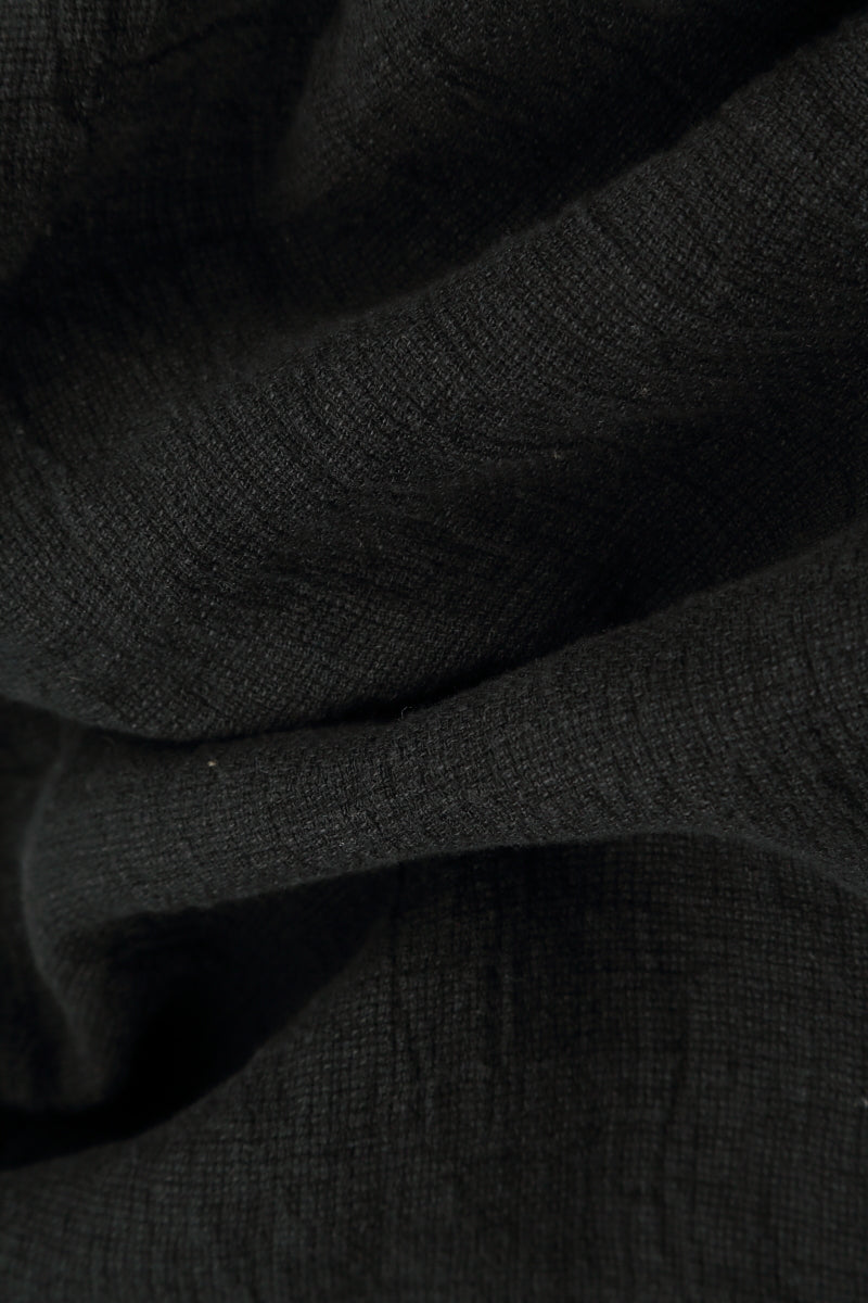 Black Mélange Linen Trousers 4