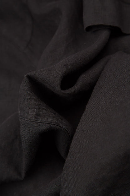 Black Linen Dungaree Dress 6
