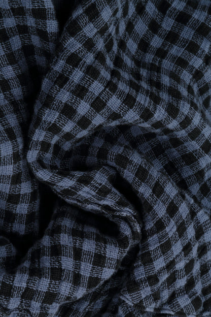 Blue Nova Check Linen Vest 5