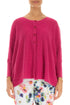 Boxy Fuchsia Linen Cardigan 1