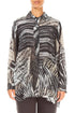 Boxy Wild Ink Textured Silk Shirt 1