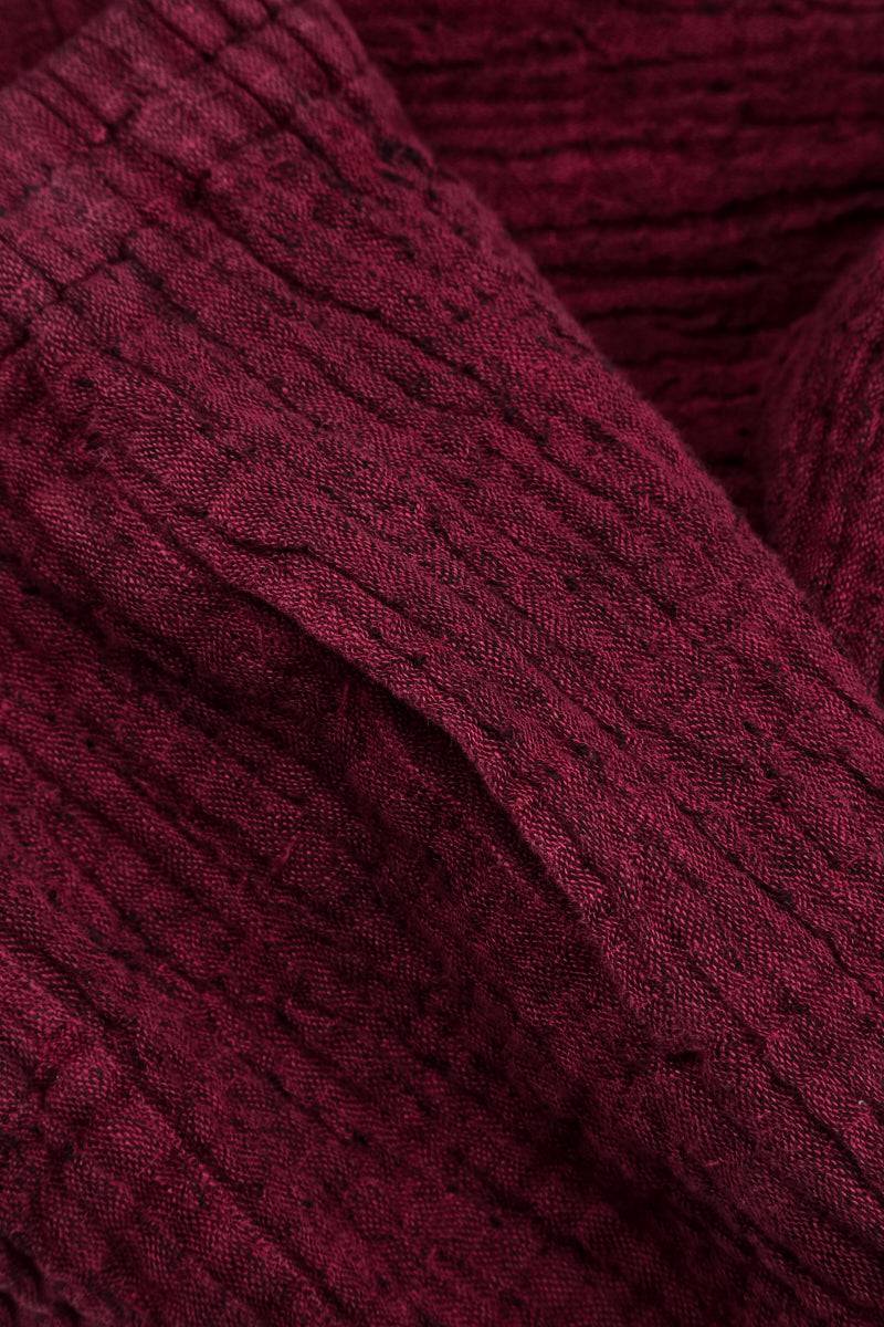 Bubble Ruby Textured Linen Trousers 5