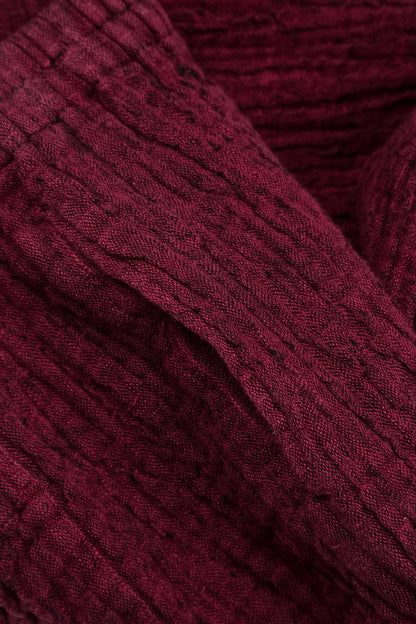 Bubble Ruby Textured Linen Trousers 5