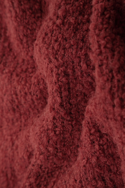 Burnt Brick Alpaca Wool Cardigan 5