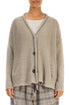 Buttoned Natural Linen Cardigan 1