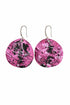 Mauve Taupe Lotus Root Earrings 1