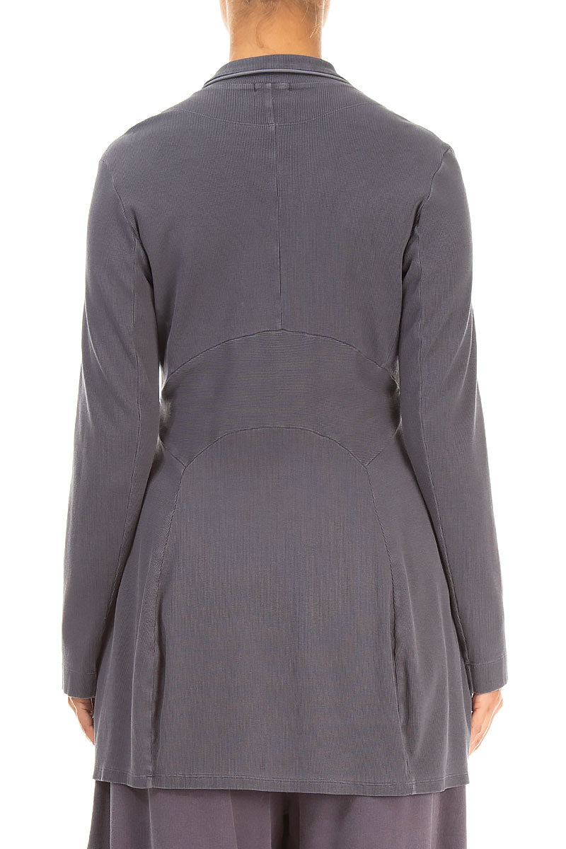 Collar Graphite Old Dye Cotton Jacket