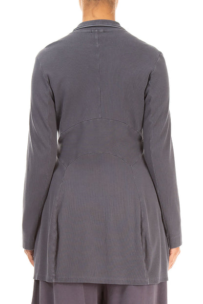 Collar Graphite Old Dye Cotton Jacket