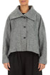 Collar Neck Soft Grey Wool Jacket 1