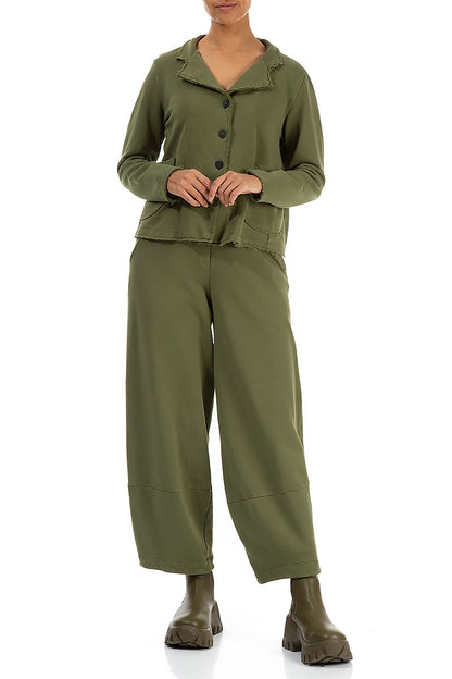 Collar Olive Cotton Jacket 4