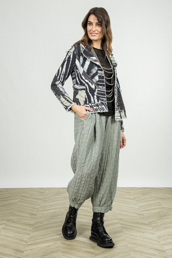 Kragenjacke aus Baumwolle in Wild Ink