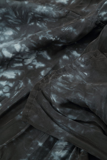 Loose Liquid Charcoal Pure Silk Trousers 5
