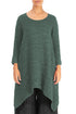 Dropped Edge Sage Crinkled Silk Tunic 1