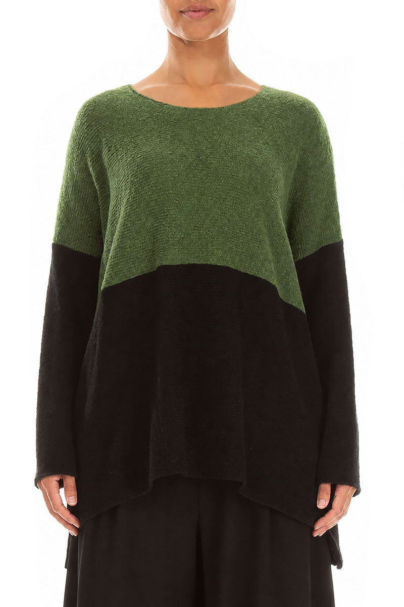 Dual Green &amp; Black Wool Sweater 2