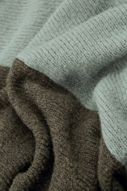 Dual Khaki &amp; Pistachio Wool Sweater 5