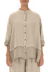 Flared Beige Linen Shirt 1