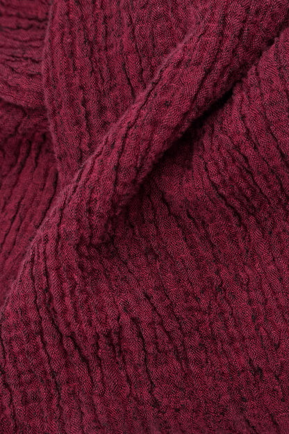 Flared Ruby Textured Linen Tunic 5