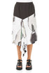 Flared Tumbled Stone Linen Skirt 1