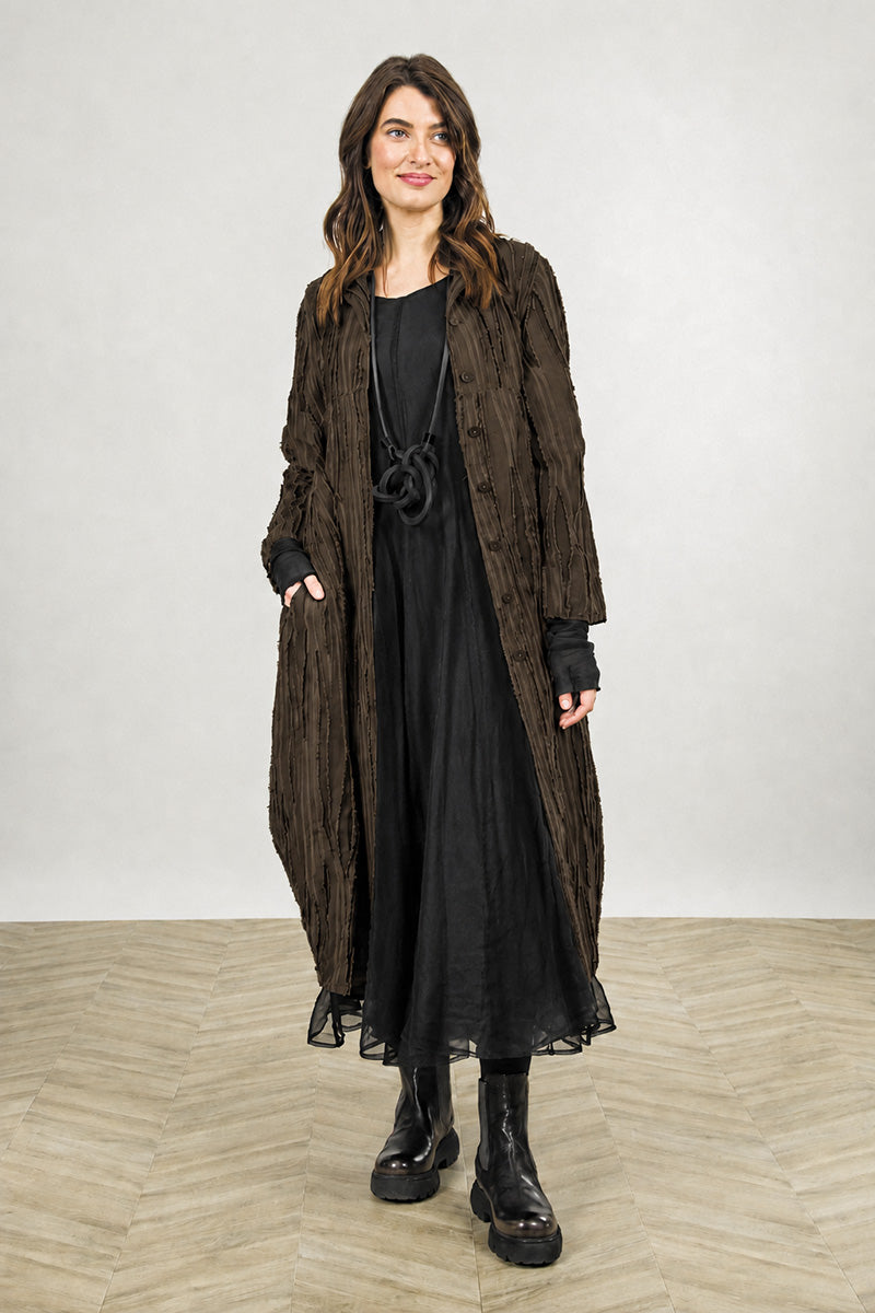Flowing Black Silk Chiffon Dress 1