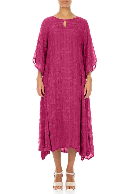 Flowing Fuchsia Layered Silk Dress 1