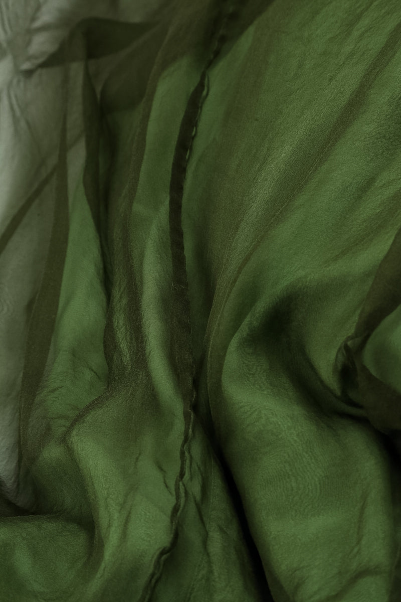 Flowing Shamrock Green Silk Chiffon Dress
