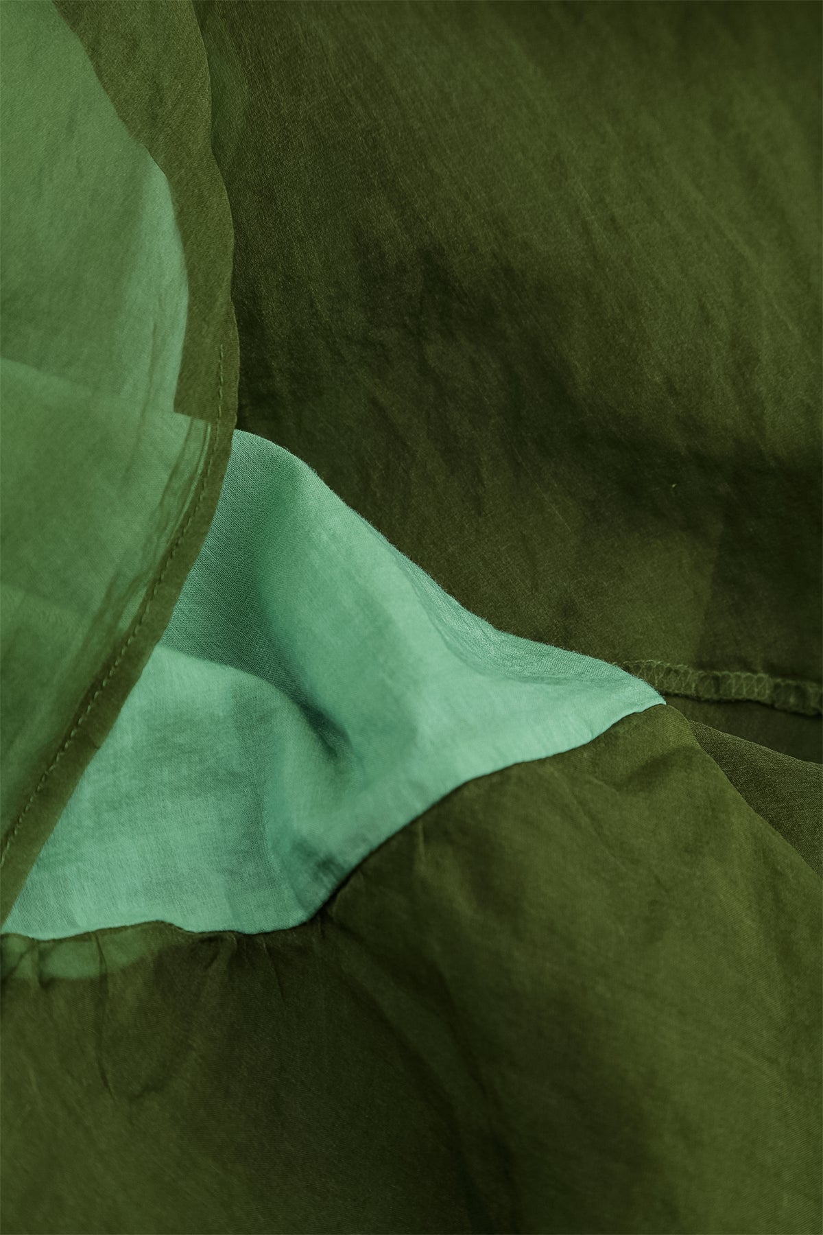 Flowing Shamrock Green Silk Chiffon Dress