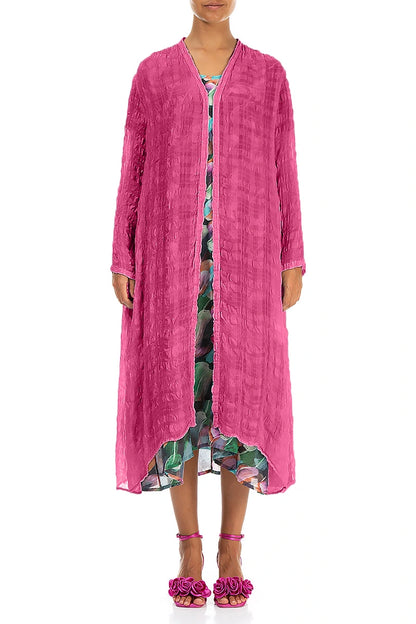 Flowy Fuchsia Light Silk Jacket 1