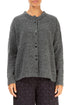 Frill Collar Grey Wool Cardigan 1